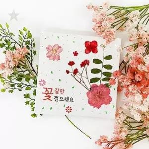 압화 캔버스 액자 만들기 세트 꽃 장식 인테리어 소품 공예 체험 키트 가정용
