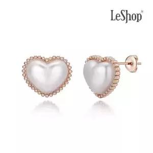 [르샵주얼리] 14K 하트 진주 귀걸이(GoldPlated)_LJ6020BRE