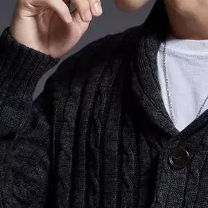남성 니트 가디건 베이직 꽈배기 루즈핏 남성 숄카라 가디건 데일리 가을