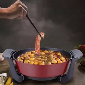 대용량 전기냄비 6L 대형 전기솥 멀티쿠커 분할 샤브샤브 업소용 찜기