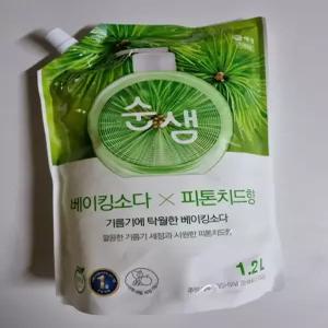애경산업 순샘 베이킹소다 X 피톤치드 주방세제 리필 1.2L 3개