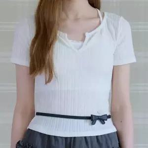 [핑크파인애플]CHARMING RIBBON BELT_BLACK