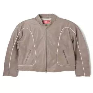 디젤 MUST IT_ L-KRIX 쉽스킨 레더 자켓 도브 그레이 A12994 0IMAZ 9BX
