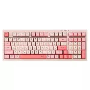 지클릭커 오피스프로 WK50 사일런스 M RGB 무소음 방수 무선 블루투스 키보드 98키 Pink RC1