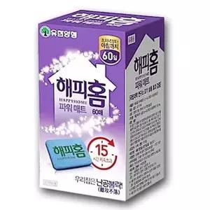유한 해피홈 파워 매트 리필60매 모기 벌레 기피제 모기향 방충제 훈증기 WFLQEVW
