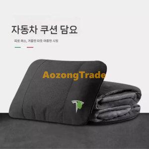테슬라 호환 자동차 쿠션 방석 담요 다목적쿠션 스웨이드 이불 등쿠션