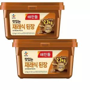 해찬들 맛있는 재래식 된장 2.3kg 2개