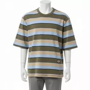 아미 MUST IT_ 26SS 오벌 패치 스트라이프 반팔 티셔츠 UTS369 JE0209 A073