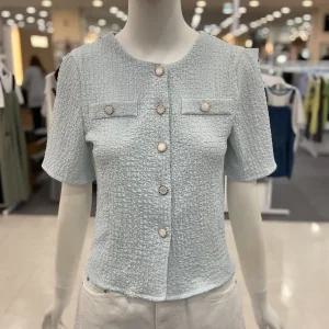 [숲]멜로샤 하객룩출근룩 반팔 여름자켓형블라우스OC5SSTF