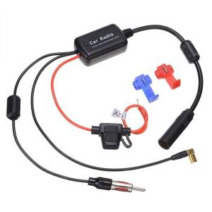 M50K-FM 라디오 안테나 증폭기 DAB/FM/AM 신호 12V 차량용 FM 수신기