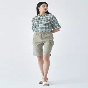 린넨 혼방 풀밴드 5부 팬츠 LCPTO528_LK