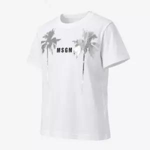 MSGM 20SS 화와이안 야자수 반팔 티셔츠 022474 001 20S)
