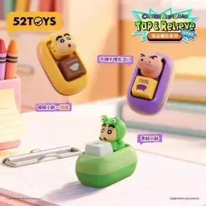 52TOYS 정품 크레용신짱 키캡 블라인드 박스 탭 스트레스 해소 장난감 트렌디 피규어 데스크 장식 선물