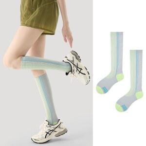 등산니삭스 여성 여름 가을 중반 종아리 압축 러닝 여성용 원활한 요가 하이킹을위한 방지 미끄럼 양말
