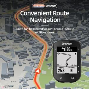 IGPSPORT BSC200 GPS 자전거 컴퓨터 네비게이션 속도계 주행 거리계 ANT+ APP 동기화 경사 고도
