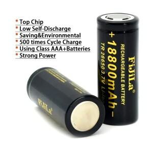 100% 오리지널 고품질 18800mAh 26650 배터리 3.7 V 50A 리튬 이온 LED 손전등 + 충전기