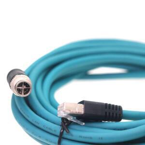 Cognex 산업용 카메라용 M12 RJ45 X 코드 8핀 남성 이더넷 차폐 케이블