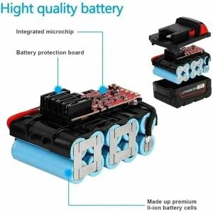 밀워키 M18 교체용 12000mAh XC 리튬 이온 배터리 48-11-1815 2604-20 충전기