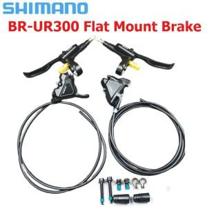 시마노 MT200/UR300 플랫 마운트 유압 디스크 브레이크 세트 바 로드 바이크 내부 배선 호환 좌측 앞 우측