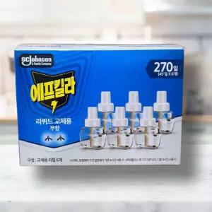 에프킬라 리퀴드 모기약 무향 훈증기 교체용 리필(45일) 6입 270일