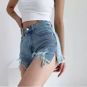 데님 반바지 데일리 연 찢청 핫팬츠 숏팬츠 TWFI31UB