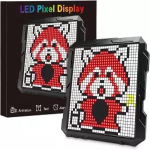 픽셀 디스플레이 프레임 32x32 아트 디지털 액자 APP 제어가 가능한 프로그래머블 LED 시계 알람 및 메시지