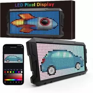 픽셀 아트 디지털 액자 24x48 스마트 블루투스 디스플레이 프로그래밍 가능한 RGBIC LED APP 제어 기능