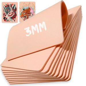 3MM 연습 스킨 CINRA 양면 부드러운 용품용 인조 눈썹 블랭크 고무 2CM 20 마이크로블레이드 스킨 15 6인치 10개