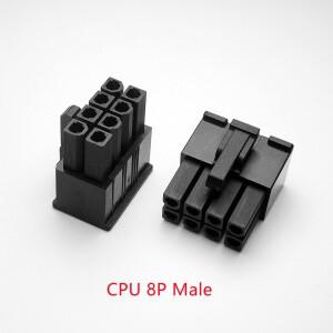 30PCS/1LOT 4.2mm 검정색 8P 8PIN 남성 PC 컴퓨터 ATX CPU 전원 커넥터 플라스틱 쉘 하우징