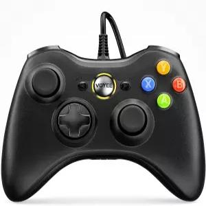 VOYEE PC 컨트롤러 Microsoft Xbox 360 및 Slim/PC Windows 0/8/7과 호환되는 유선 업그레이드된 더블 쇼크