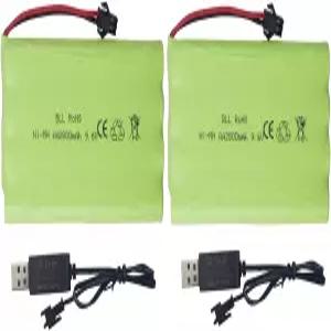 해상 점프 2PCS 9.6V 2800mah AA 충전식 배터리 SM2P 플러그 및 RC 무선 제어 자동차 트럭 탱크 엔지니어링