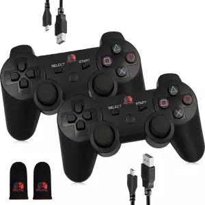 ps3 플스호환용용 디지털 다이너스티 2 팩 컨트롤러 소니 호환 플레이스테이션 100 3용 무선 PC 더블 쇼크