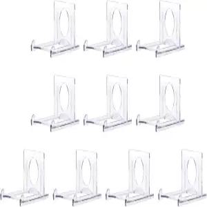 Buxuaaaaaaaaa 10pcs 아크릴 플레이트 스탠드 다용도 디스플레이 홀더 그림 이젤 조절 가능