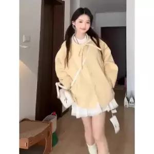 여자 모직 모직코트 캐시미어 프렌치 코트 크림 admr1