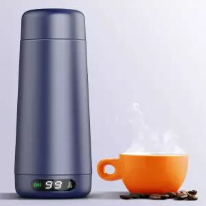 여행용 주전자 듀얼 전압 휴대용 전기 110V220V240V 스마트 소형 물 보일러 370ML 316 스테인리스 스틸