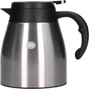 전기 주전자 1200ml 24V 자동차 온수기 냄비 휴대용 스테인리스 차 물 보일러 여행용 튼튼한 플라스틱