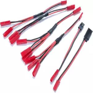 페인완 6PCS JST 플러그 스플리터 15CMECHATRONICS5.9인치 남성 여성 Y 케이블 병렬 어댑터 하네스 JSTJR