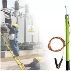 고전압 방전봉 35kV 에폭시 정전기 1.5MECHATRONICS59인치 장비 중화를 위한 안전한 전기 접지 도구 노란색