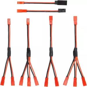 트랙사스 TRX4 RC 카 크롤러 트럭 MELCO ESC 배터리 용 6PCS JST 플러그 스플리터 남성 Y 케이블 병렬