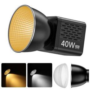 울란지 L023 40W 프로 LED 비디오 라이트 내장 3400MAH 배터리 및 PD 고속 충전 휴대용 오버락 50W 콥 라이트 8개의 장면이 포함된 바이컬러 2500K-6000K 연속 출력 조명 v2I