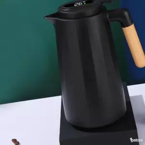 라프샵 보냉주전자 카페주전자 온도표시 이중 보온주전자 1L 블랙
