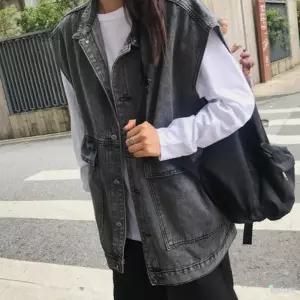 라프샵 오버핏베스트 간절기아우터 블랙데님 베스트