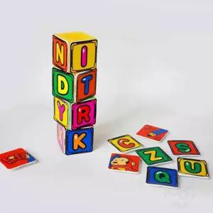 삼헌 코코몽 로보콩 영어 자석 큐브 블록 8pcs NRR 어린이자석블록
