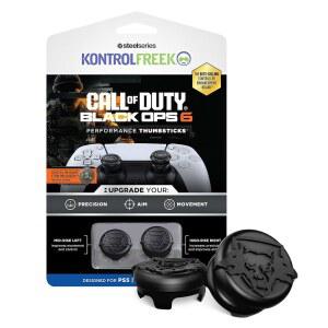 KontrolFreek 콜 오브 듀티: 블랙 옵스 5 플레이스테이션 및 6 (PS5)용 퍼포먼스 (PS4) 1개, 라이즈 썸스틱 하이 미드 블랙/블랙 4 1개