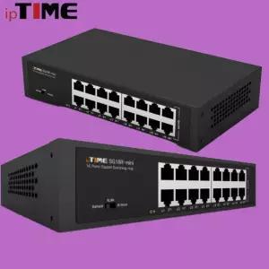 ipTime 미니 스위칭허브 16포트 SG16R-mini 기가 인터넷 분배기 사무실
