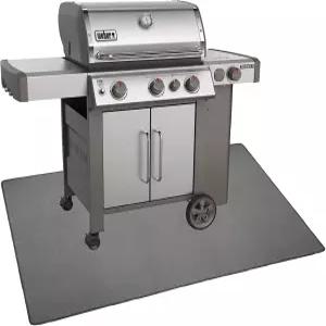 야외 그릴용 LYEMAT 언더 매트 65 x 36 인치 헤비 듀티 패드 잔디 데크 및 파티오용 방수 BBQ 바닥 보호기