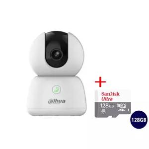 다후아 DH-H3B 300만화소 팬 틸트 Wi-Fi 홈 보안 CCTV 홈캠 + 마이크로 SD카드 128GB