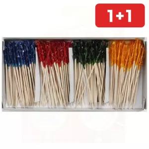 과일꽂이 이쑤시개 120p 나무 꼬치 픽 도시락 데코 파티 간식  1+1