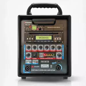 VICBOSS PWA-H831CB 250W 충전용앰프 블루투스 무선마이크1개 200Mhz CD플레이어,속도조절 USB SD REC 싸이렌 녹음