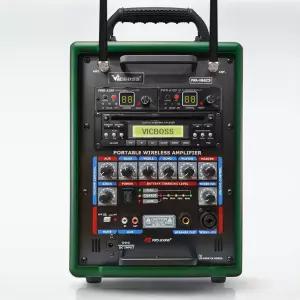 VICBOSS PWA-H842CB 250W 충전용앰프 블루투스 무선마이크2개 200Mhz CD플레이어,속도조절 USB SD REC 싸이렌 녹음